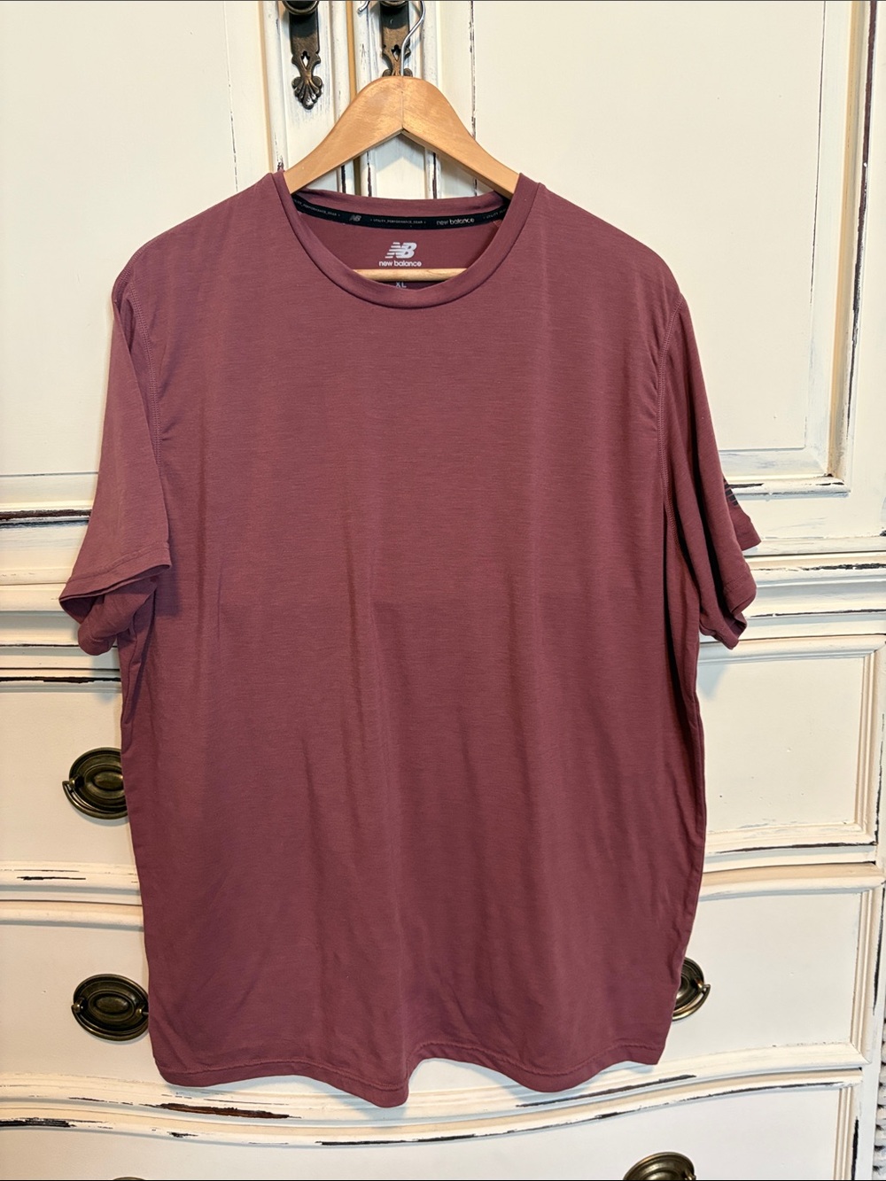 New Balance Men’s Short-Sleeve Crew Tee — Mauve